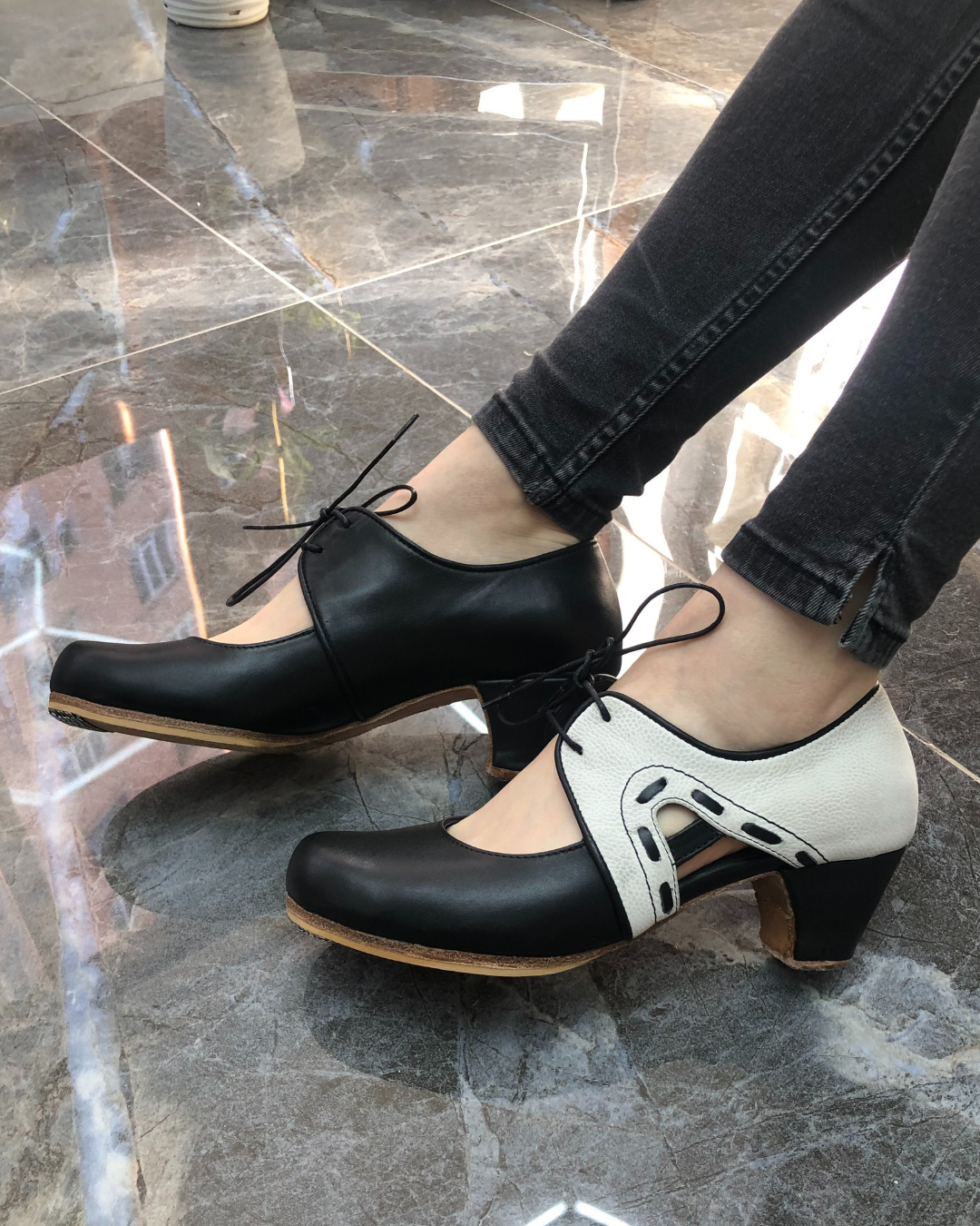 Gertrude %100 Deri El Yapımı Kadın Flamenko Ayakkabı