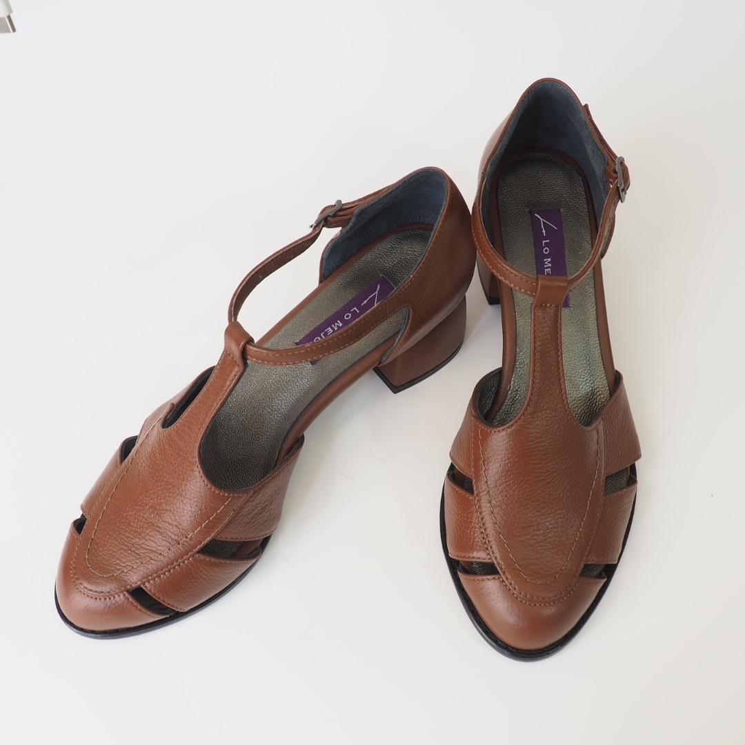 Gökçe 100% Leather Handmade Women's Heeled Sandals