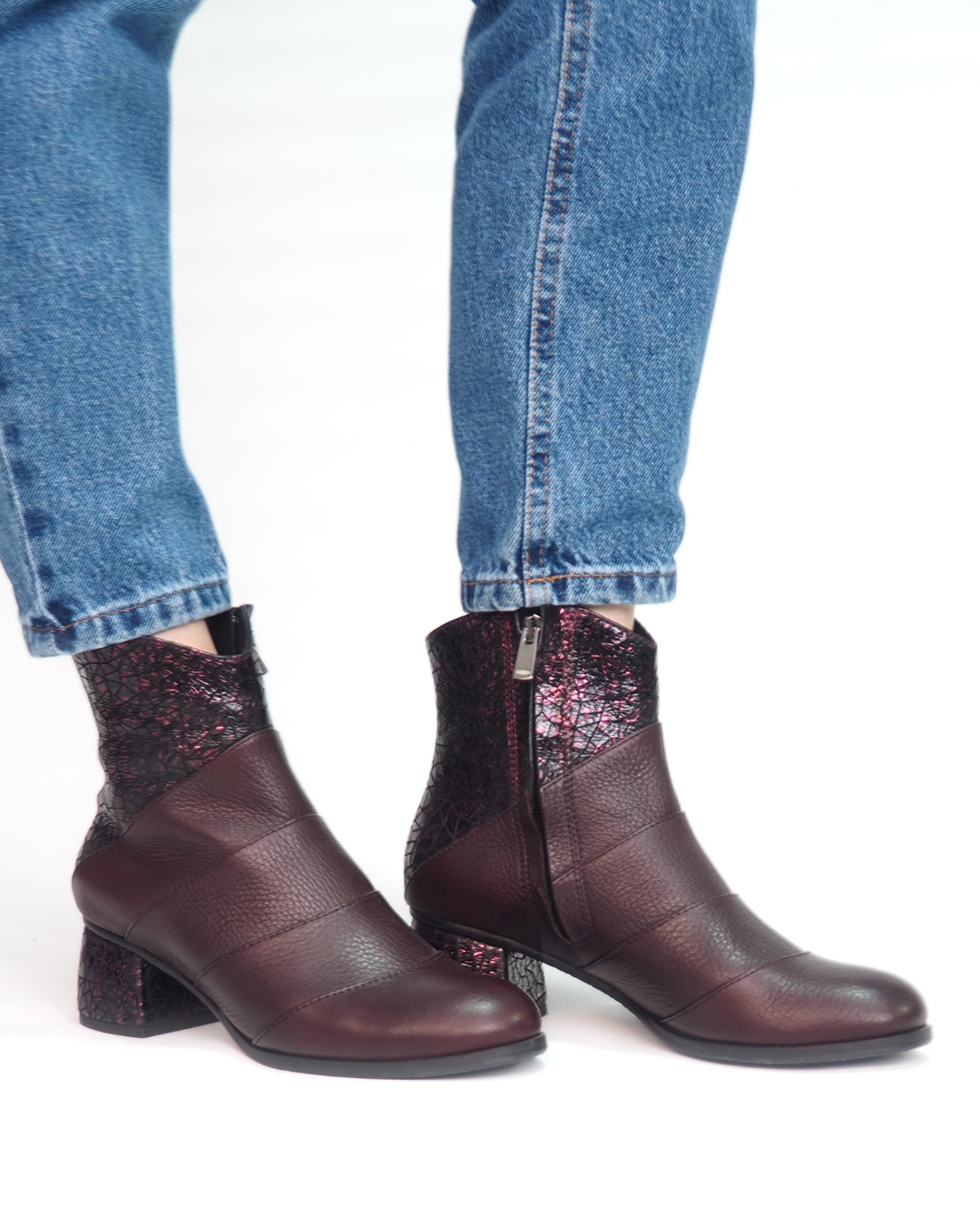 Alvin % 100 Deri Özel Tasarım El Yapımı Kadın Bot