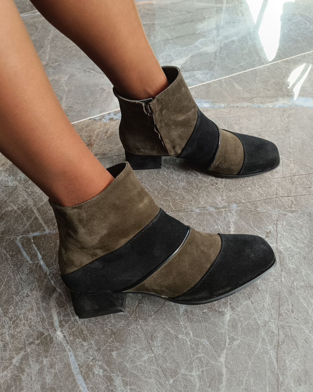 Wilma %100  Deri Özel Tasarım El Yapımı Kadın Bot