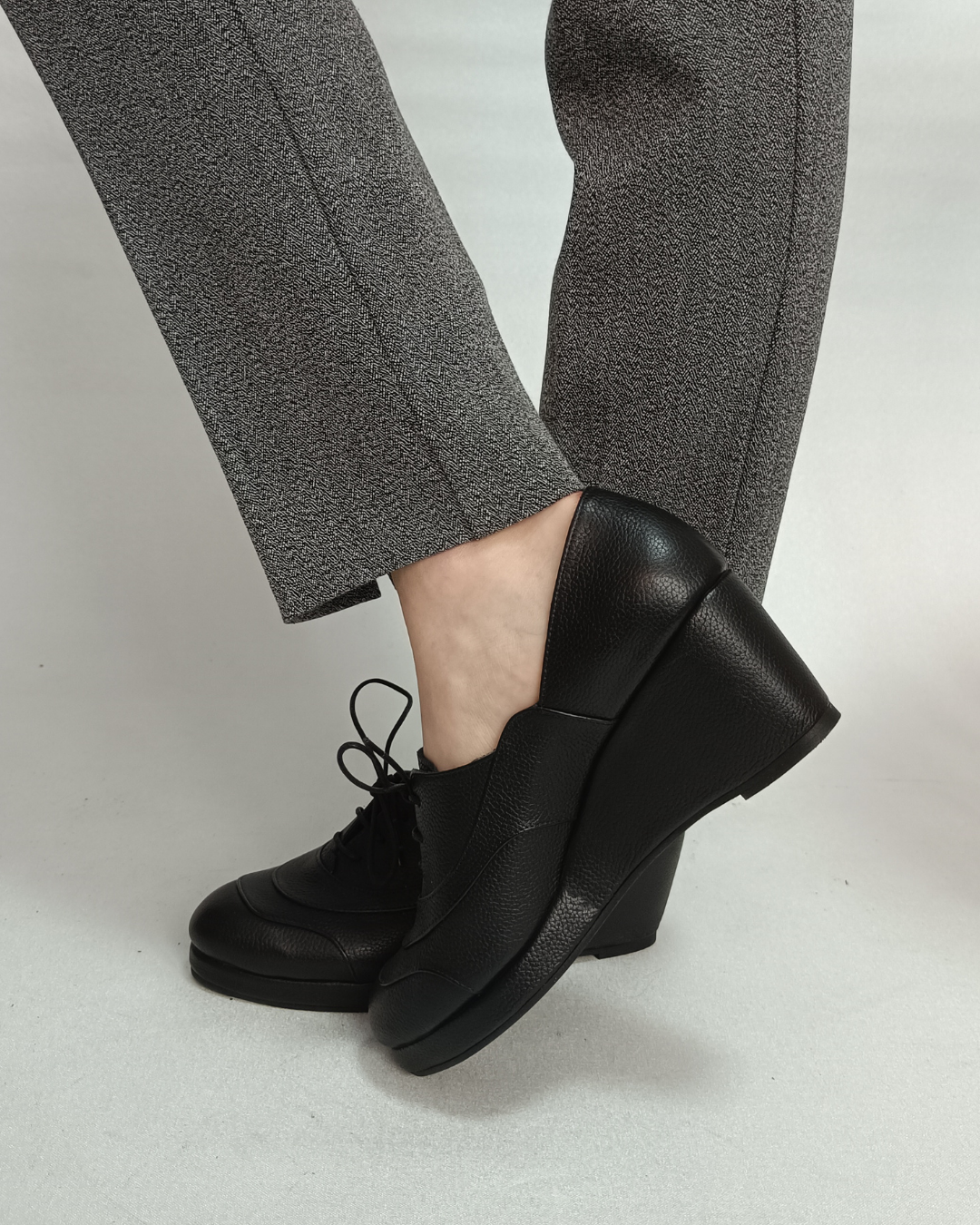 AVEN %100 Deri El Yapımı Kadın Platform Topuklu Ayakkabı