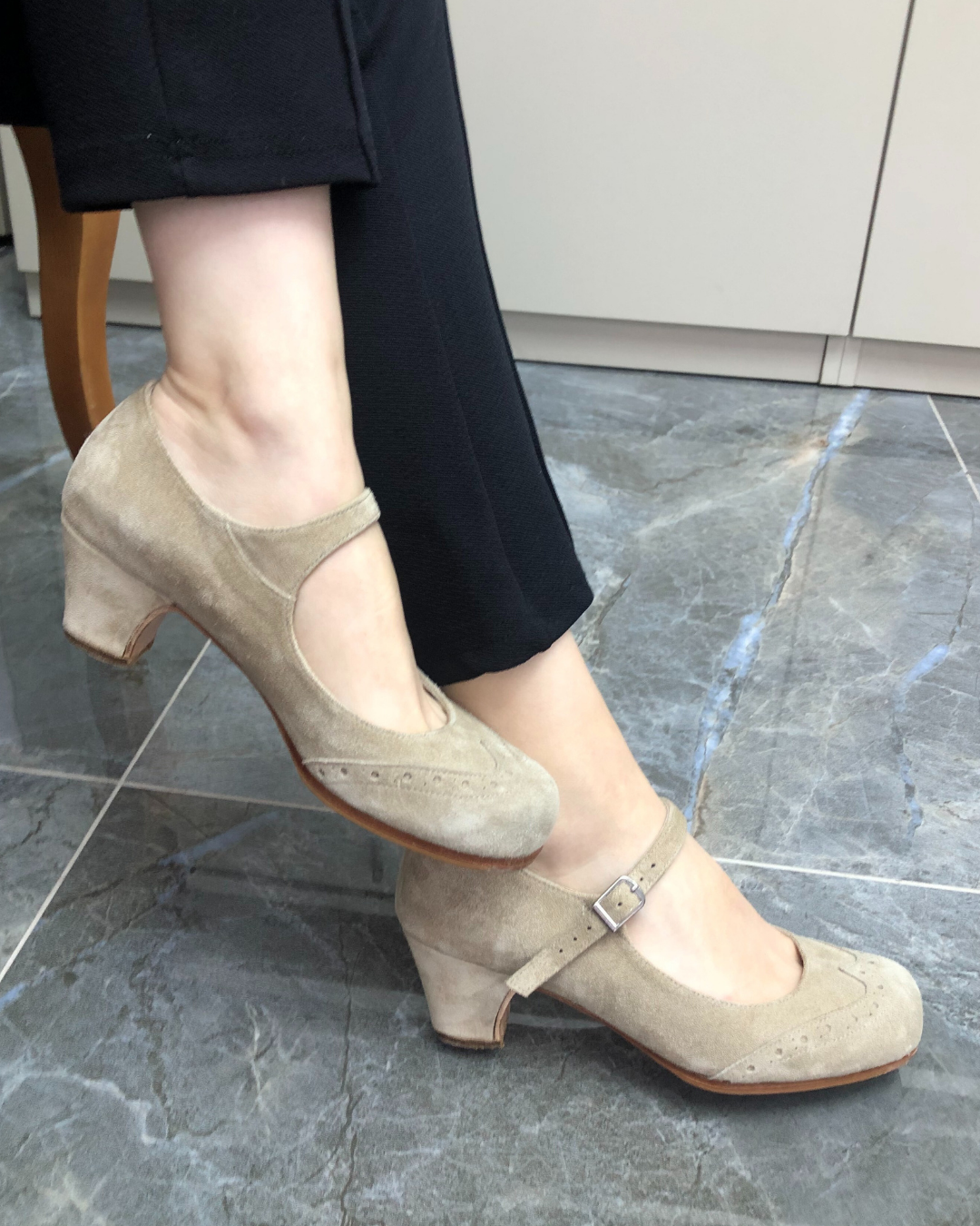 Emilly %100 Deri El Yapımı Flamenko Ayakkabı