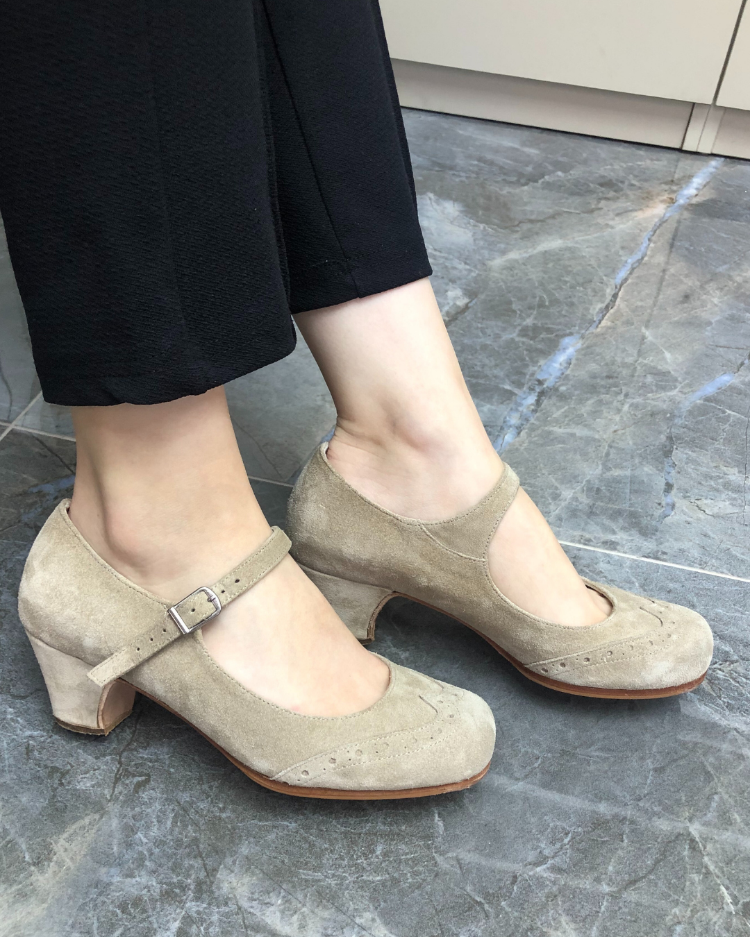 Emilly %100 Deri El Yapımı Flamenko Ayakkabı