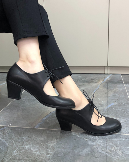 Heda 100% Leather Handmade Women's Heeled Shoes