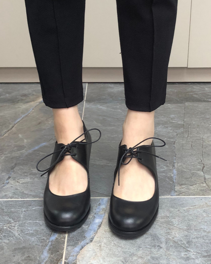 Heda 100% Leather Handmade Women's Heeled Shoes