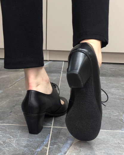 Heda 100% Leather Handmade Women's Heeled Shoes