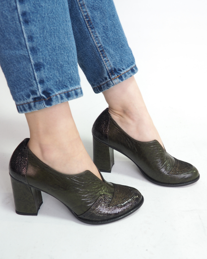 Momo 100% Leather Handmade Heeled Shoes
