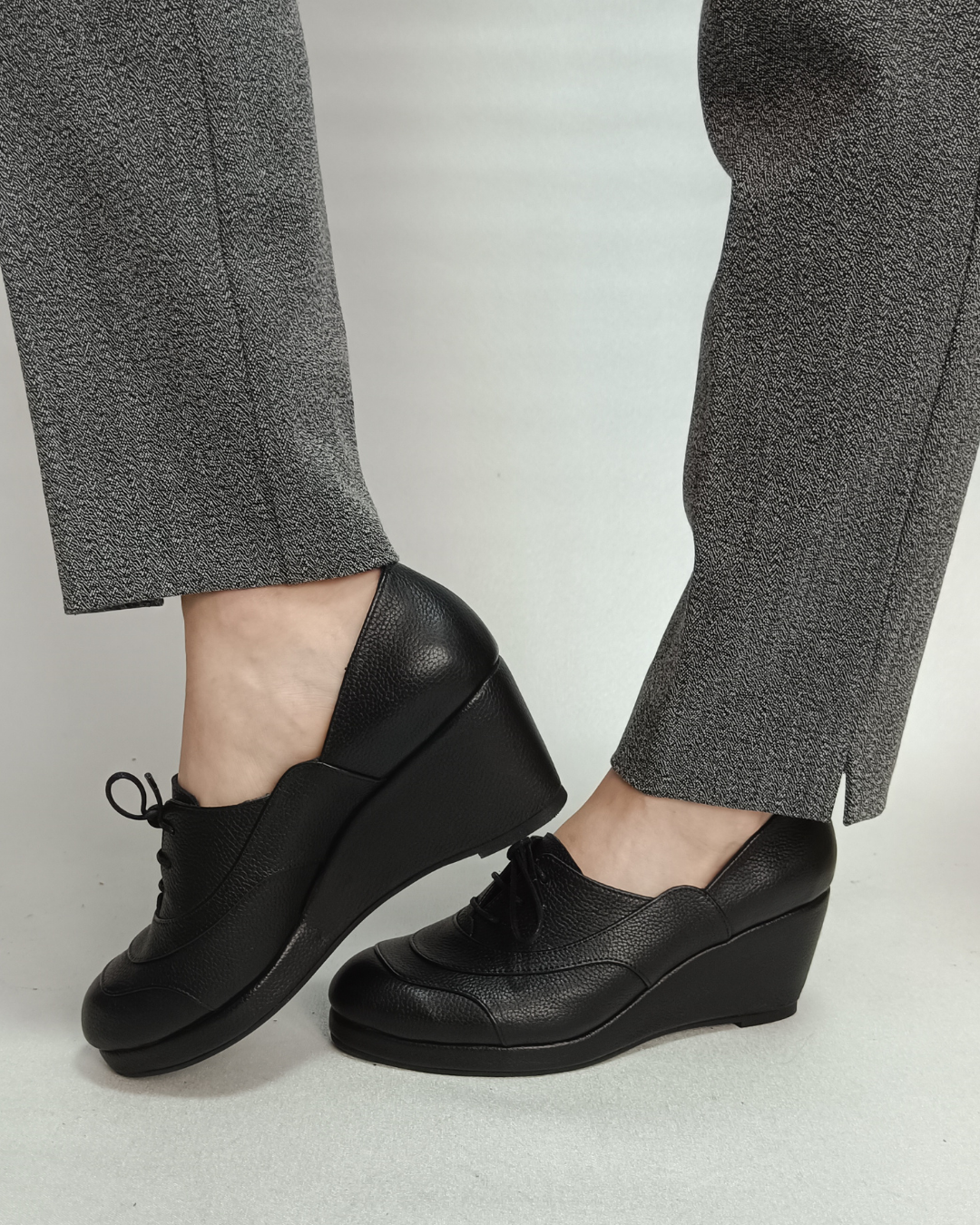 AVEN %100 Deri El Yapımı Kadın Platform Topuklu Ayakkabı