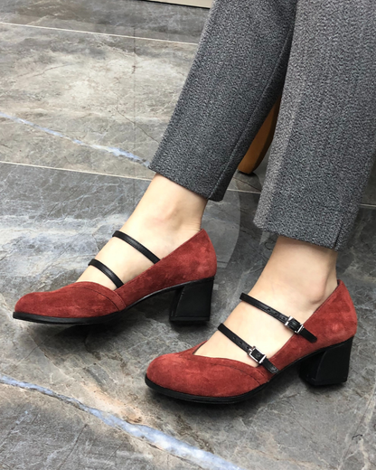 Elly 100% Leather Handmade High Heels