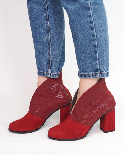 Fizzi %100 Deri El Yapımı Topuklu Ayakkabı