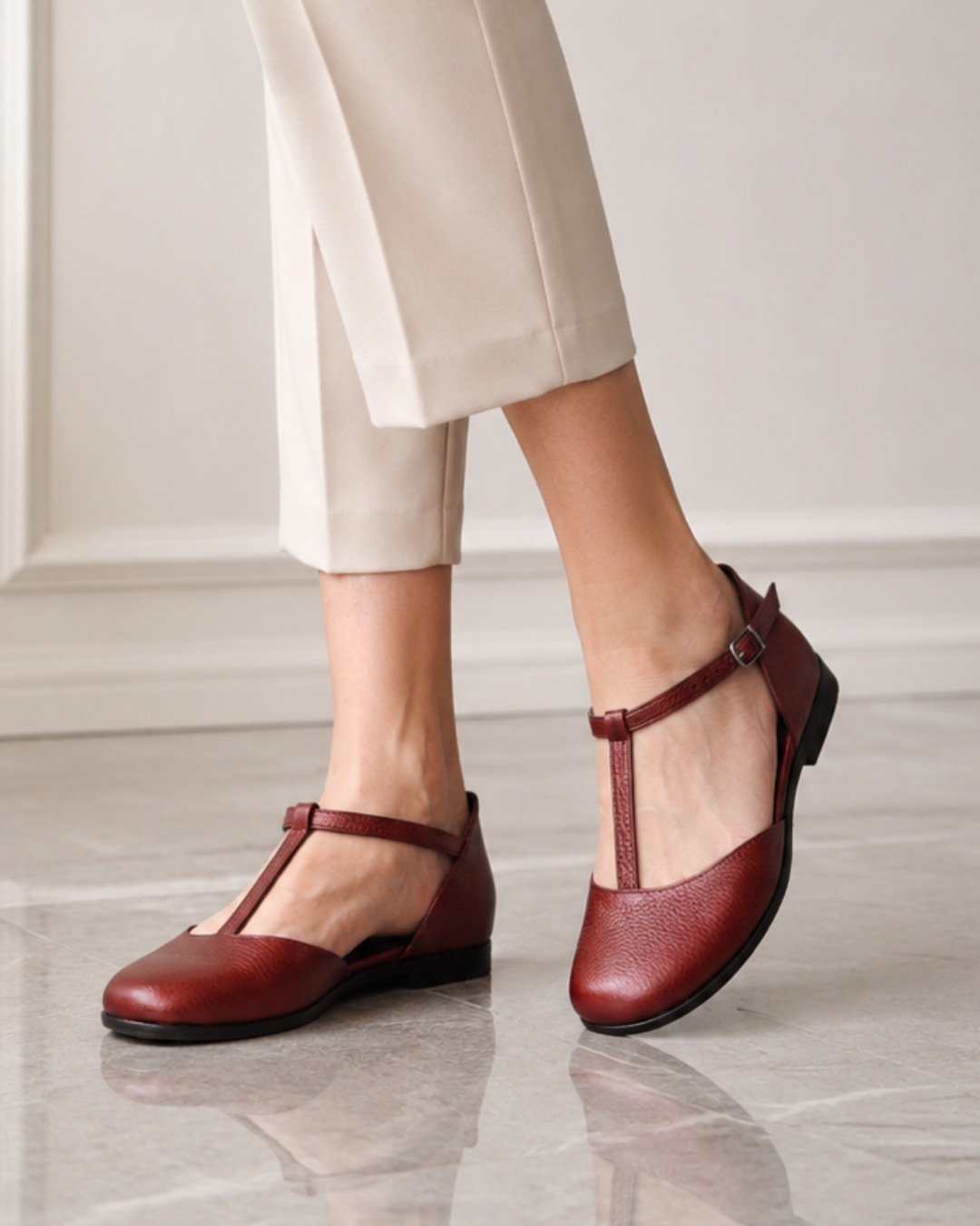 İda 100% Leather Handmade Women's Shoes