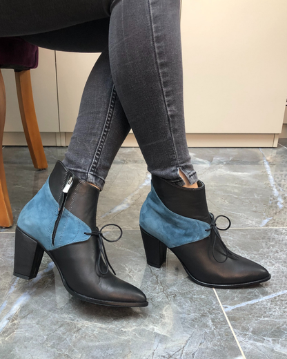 Bubu 100% Leather Handmade Women's Heeled Boots