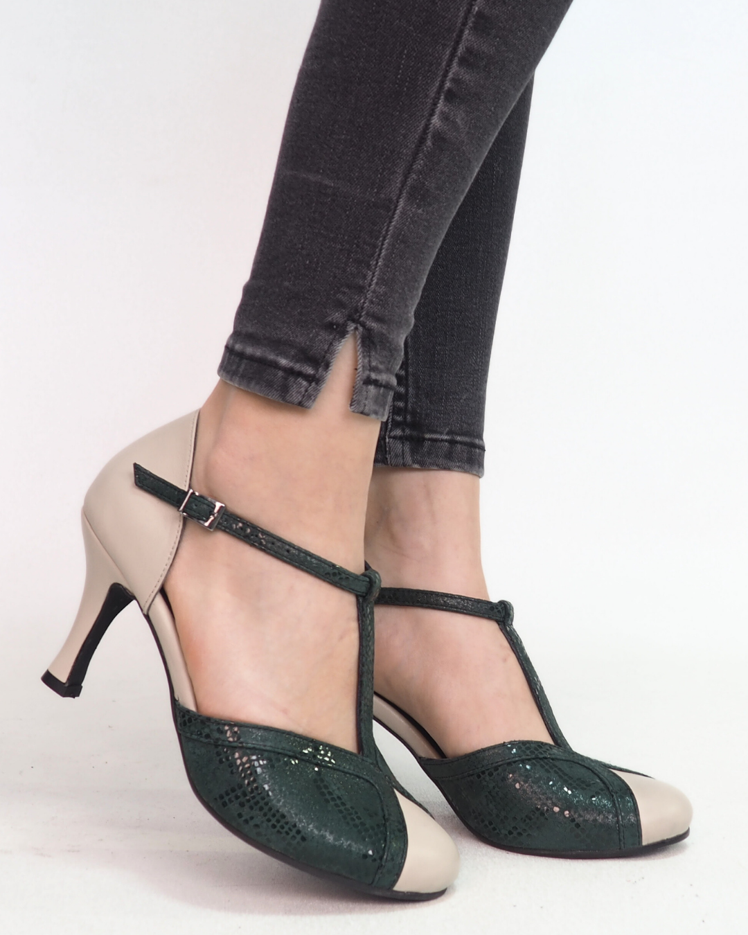 Almira %100 Deri El Yapımı Topuklu Ayakkabı