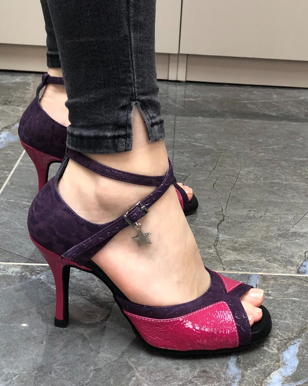 Aydilge 100% Leather Handmade Women's Tango Dance Shoes