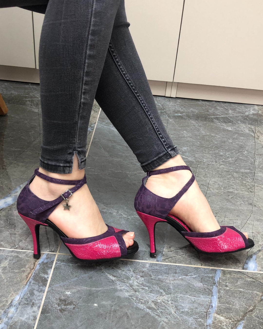 Aydilge 100% Leather Handmade Women's Tango Dance Shoes