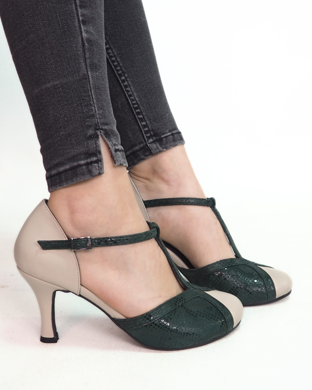 Almira %100 Deri El Yapımı Topuklu Ayakkabı