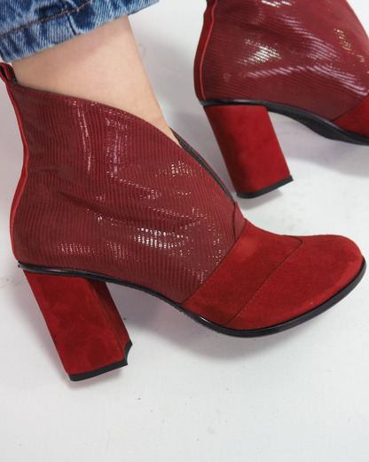 Fizzi %100 Deri El Yapımı Topuklu Ayakkabı