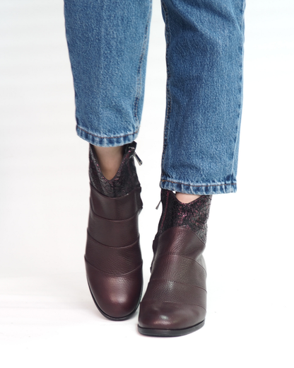 Alvin % 100 Deri Özel Tasarım El Yapımı Kadın Bot