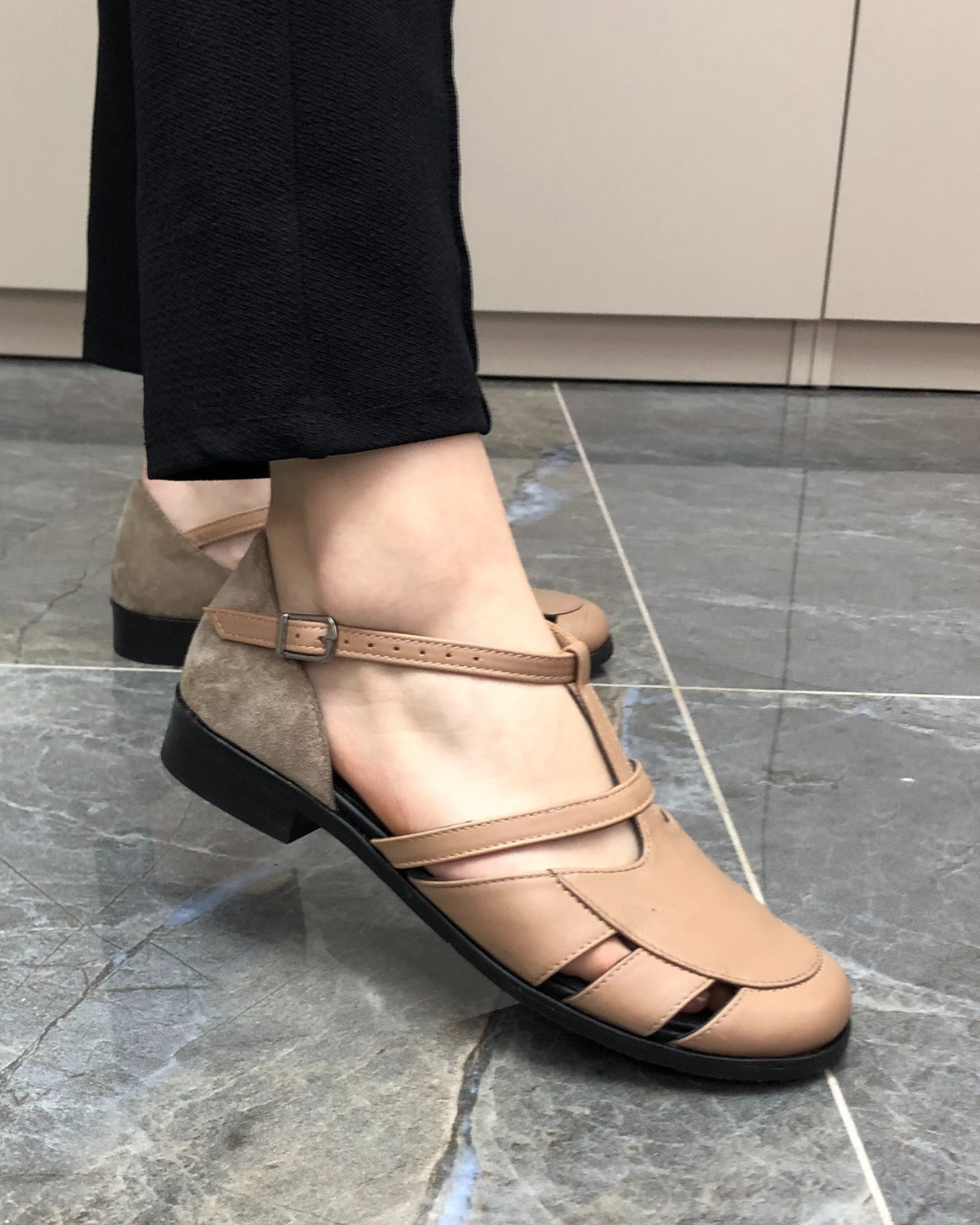 Harper %100 Deri El Yapımı Kadın Sandalet