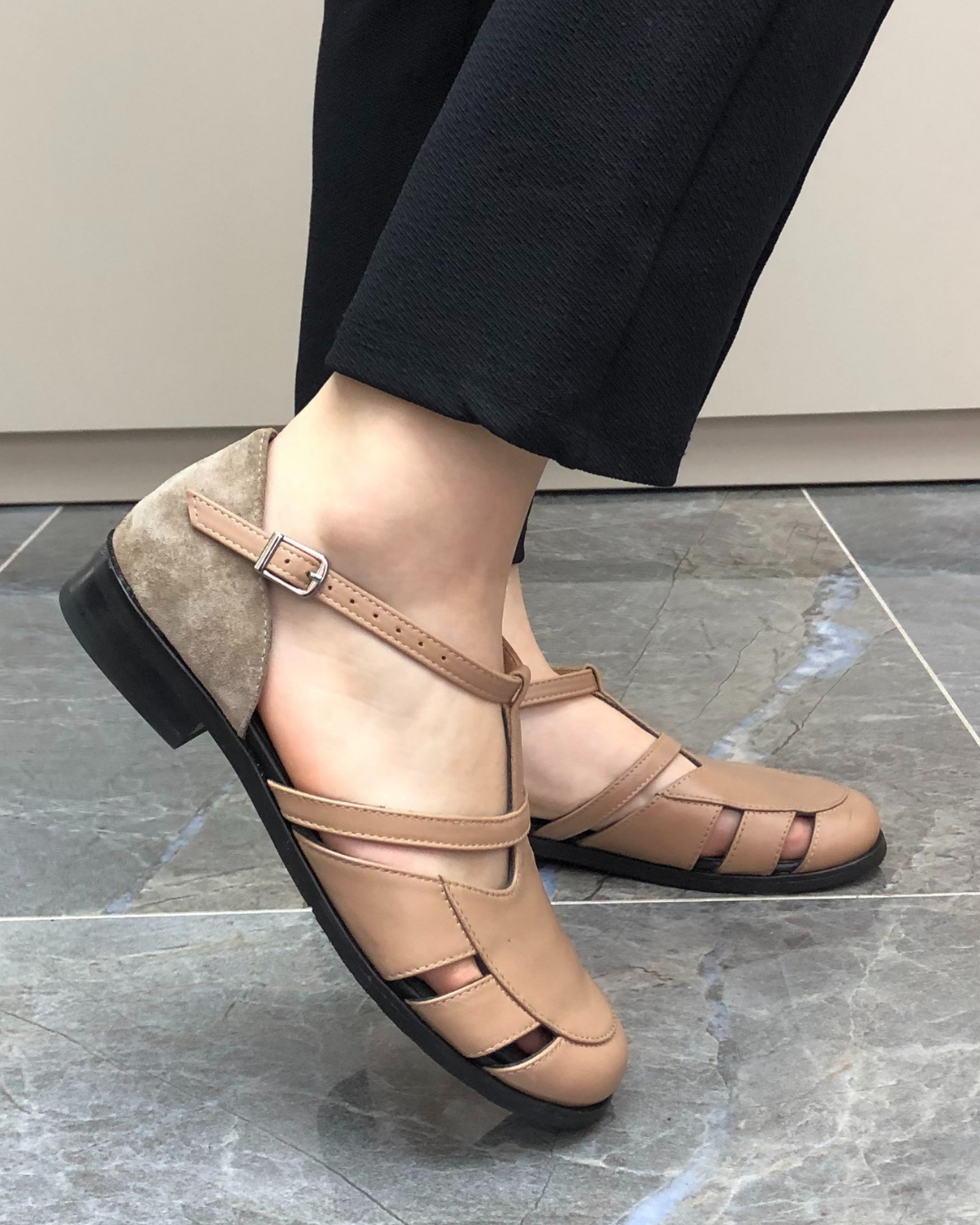 Harper %100 Deri El Yapımı Kadın Sandalet