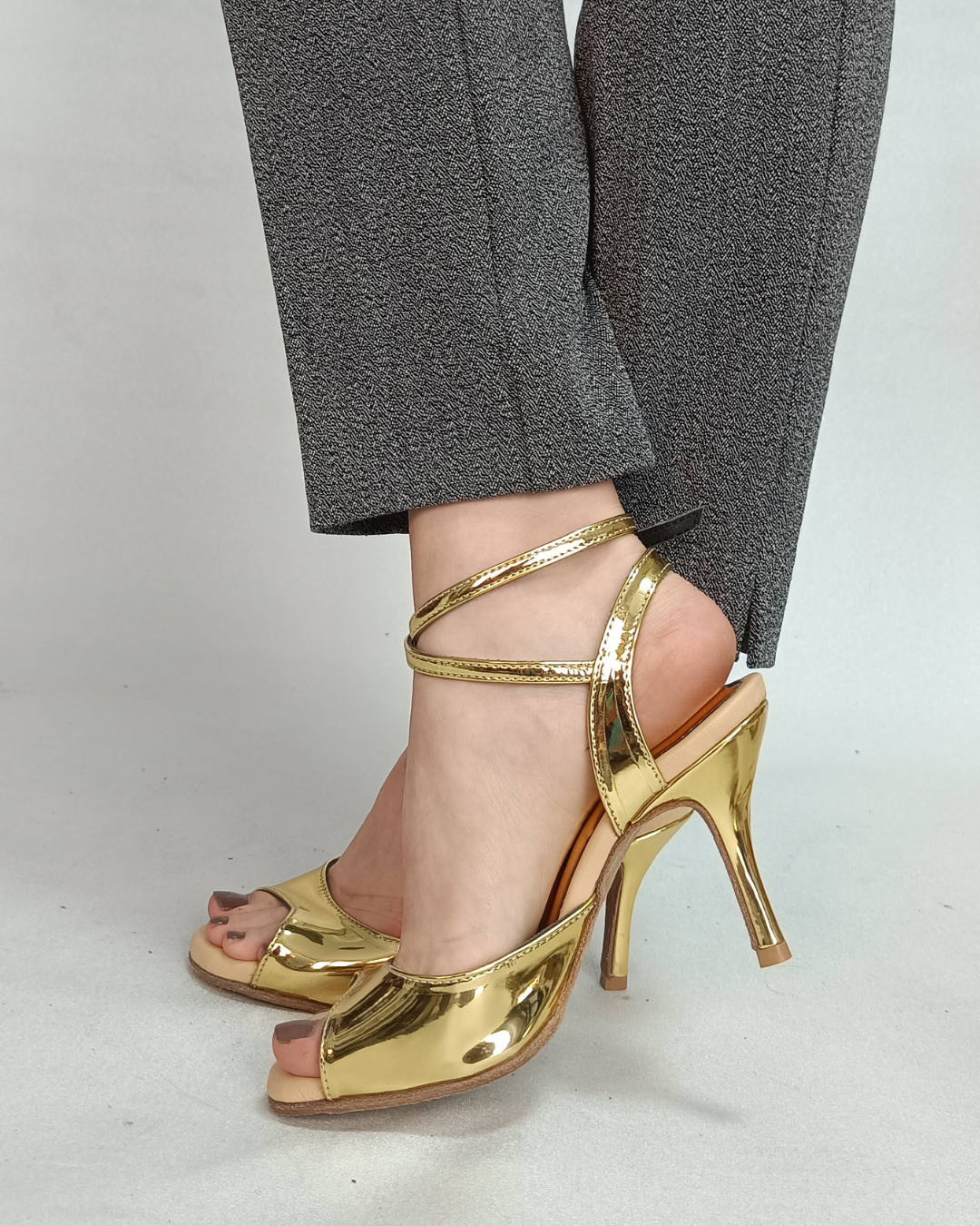 Aden Deri El Yapımı Kadın Tango Dans Ayakkabısı