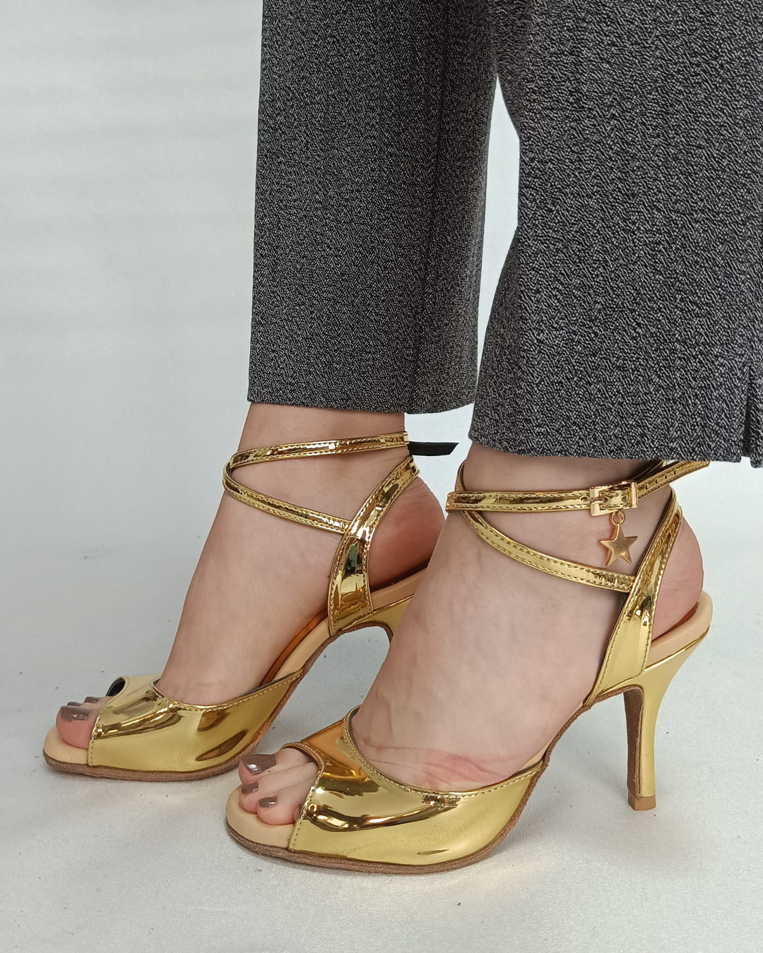 Aden Deri El Yapımı Kadın Tango Dans Ayakkabısı