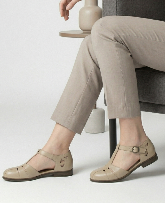 Ada %100 Deri El Yapımı Kadın Ayakkabı