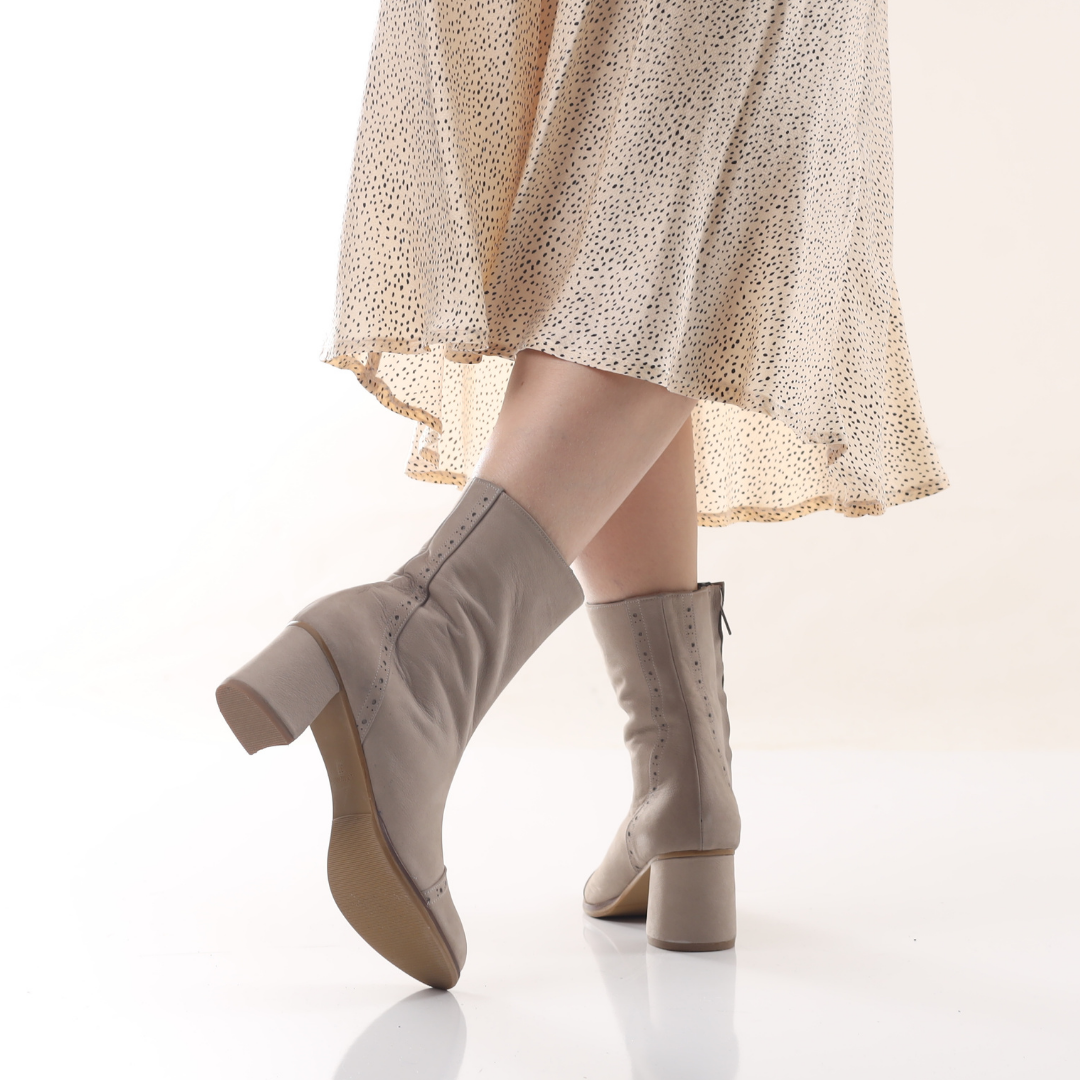 Cedric %100 Deri Özel Tasarım El Yapımı Kadın Bot