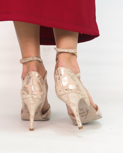 Amber 100% Leather Handmade Tango Dance Shoes