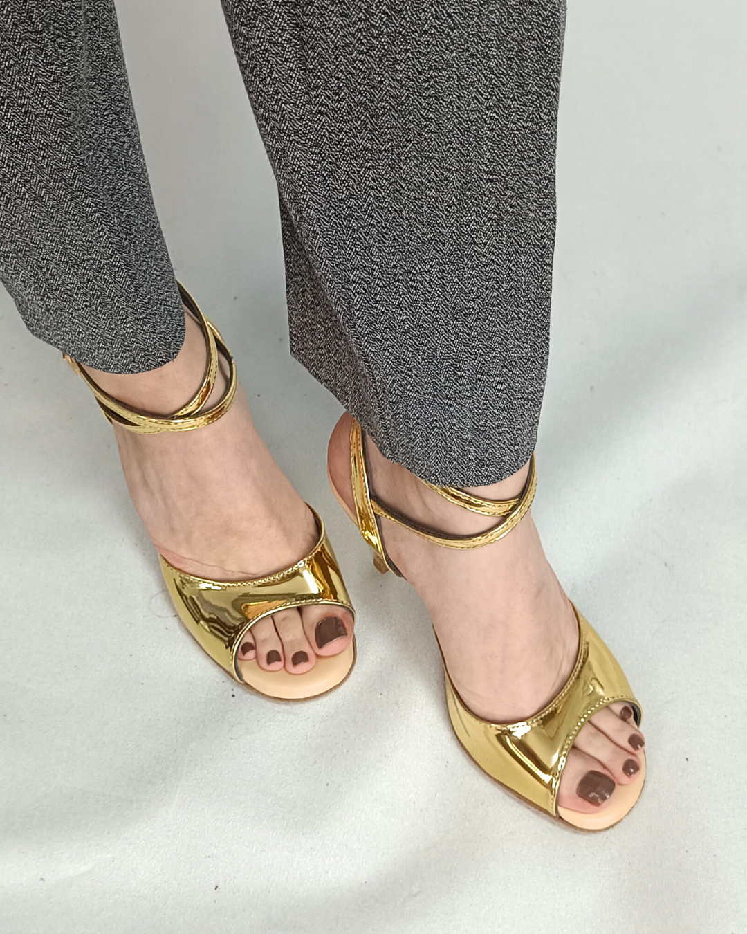 Aden Deri El Yapımı Kadın Tango Dans Ayakkabısı