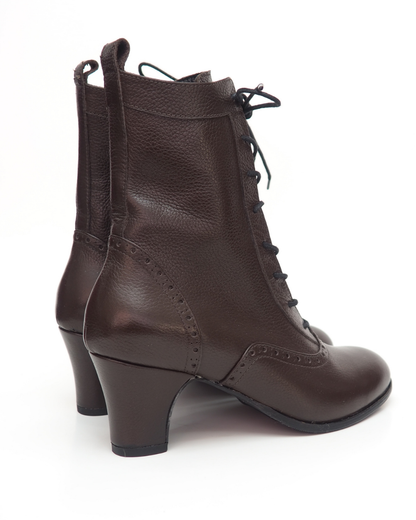 Mona Lux 100% Leather Handmade Heeled Boots