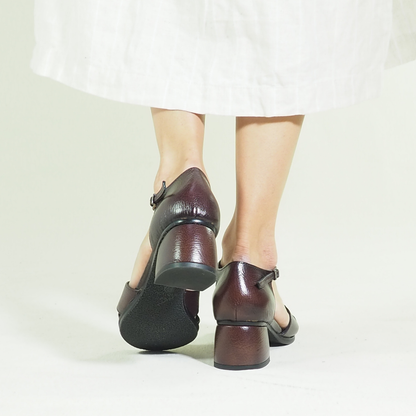 Gökçe 100% Leather Handmade Women's Heeled Sandals