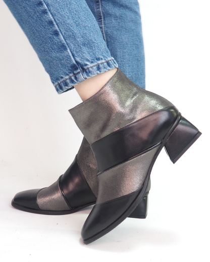 Wilma %100  Deri Özel Tasarım El Yapımı Kadın Bot