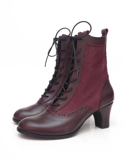 Mona Lux 100% Leather Handmade Heeled Boots