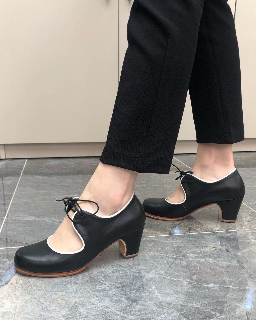 Alona %100 Deri El Yapımı Flamenko Dans Ayakkabısı