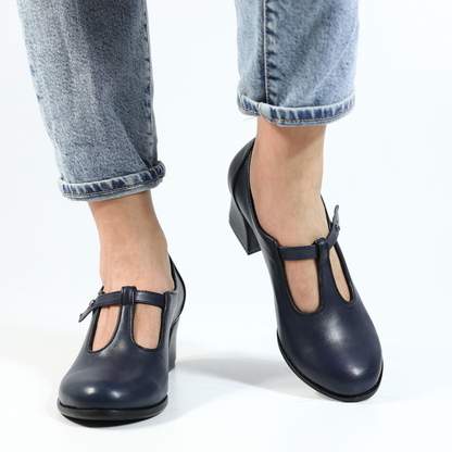 Juno 100% Leather Handmade Women's Heeled Shoes