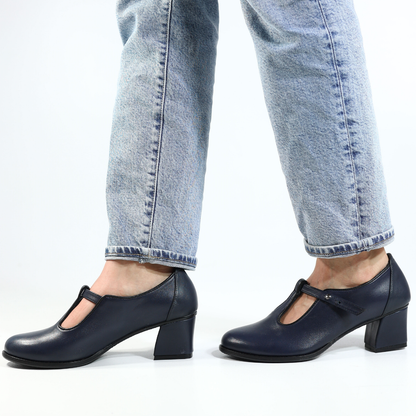 Juno 100% Leather Handmade Women's Heeled Shoes