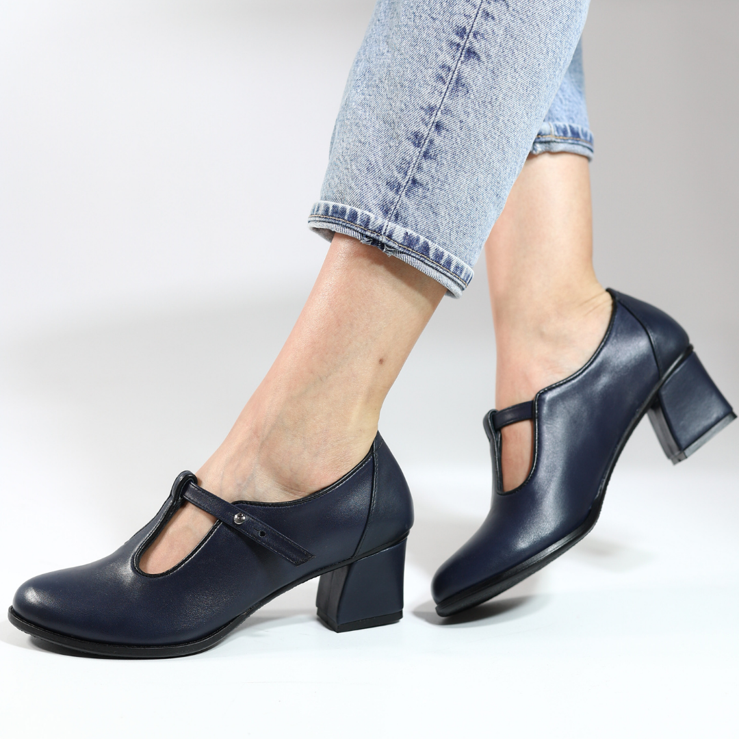 Juno %100 Deri El Yapımı Kadın Topuklu Ayakkabı