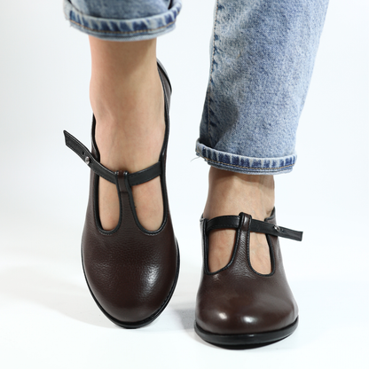 Juno 100% Leather Handmade Women's Heeled Shoes