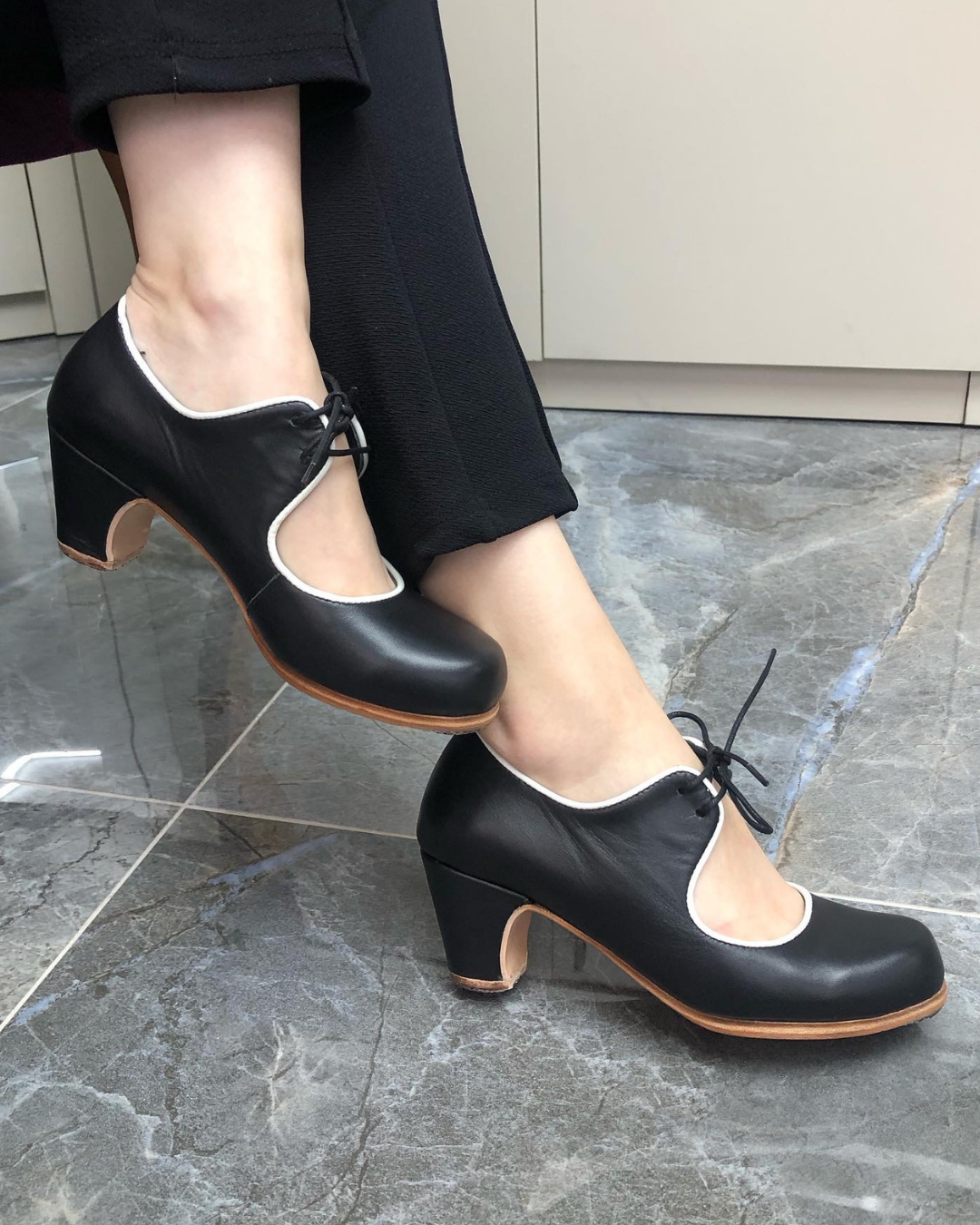 Alona %100 Deri El Yapımı Flamenko Dans Ayakkabısı