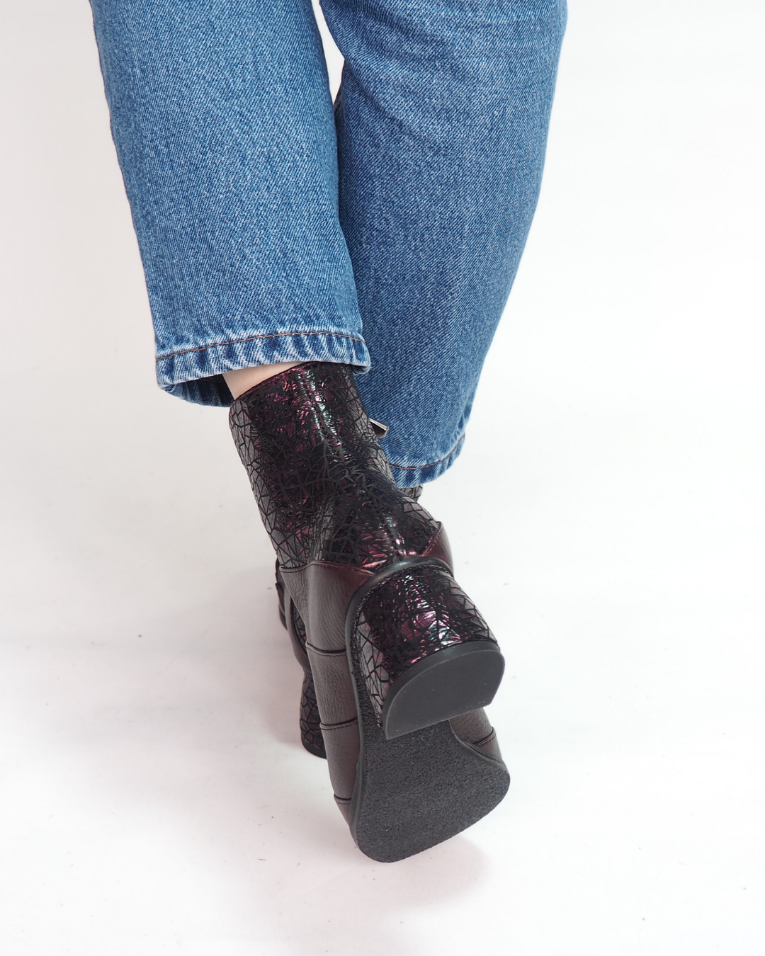 Alvin % 100 Deri Özel Tasarım El Yapımı Kadın Bot