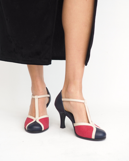 Almira %100 Deri El Yapımı Topuklu Ayakkabı