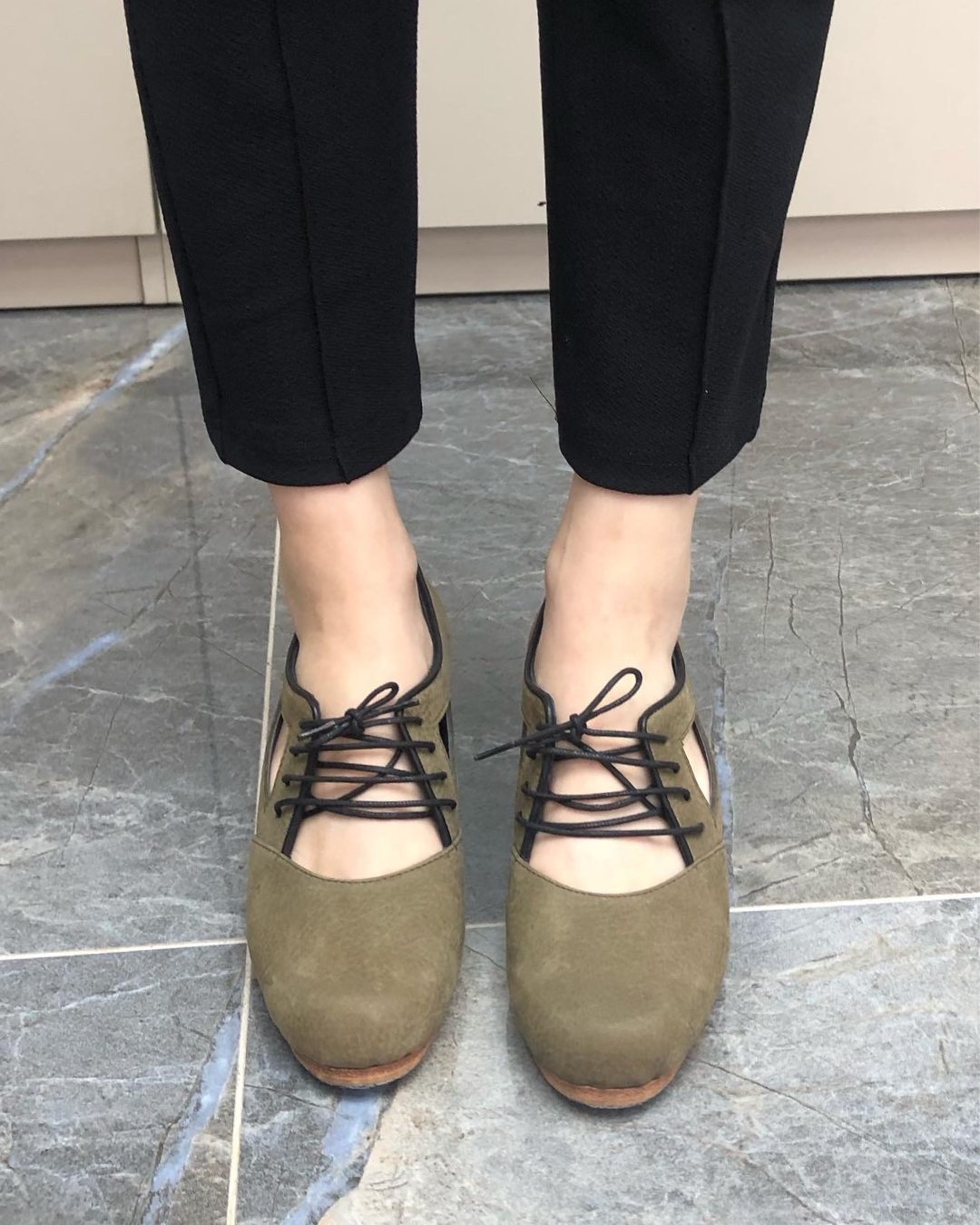 Emillia %100 Deri El Yapımı Flamenko Ayakkabı