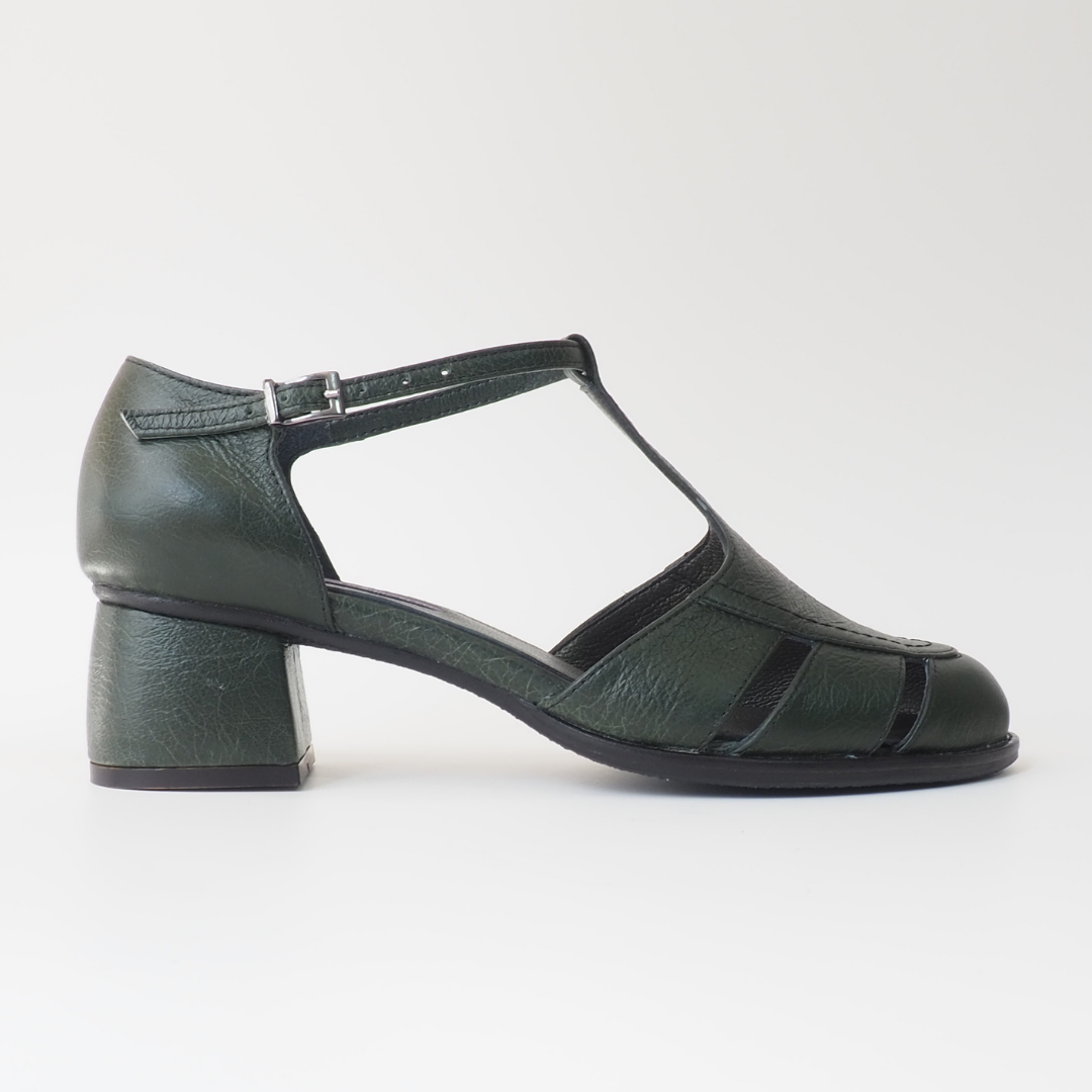 Gökçe 100% Leather Handmade Women's Heeled Sandals