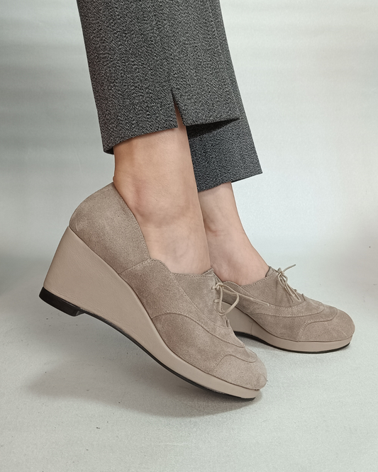 AVEN %100 Deri El Yapımı Kadın Platform Topuklu Ayakkabı