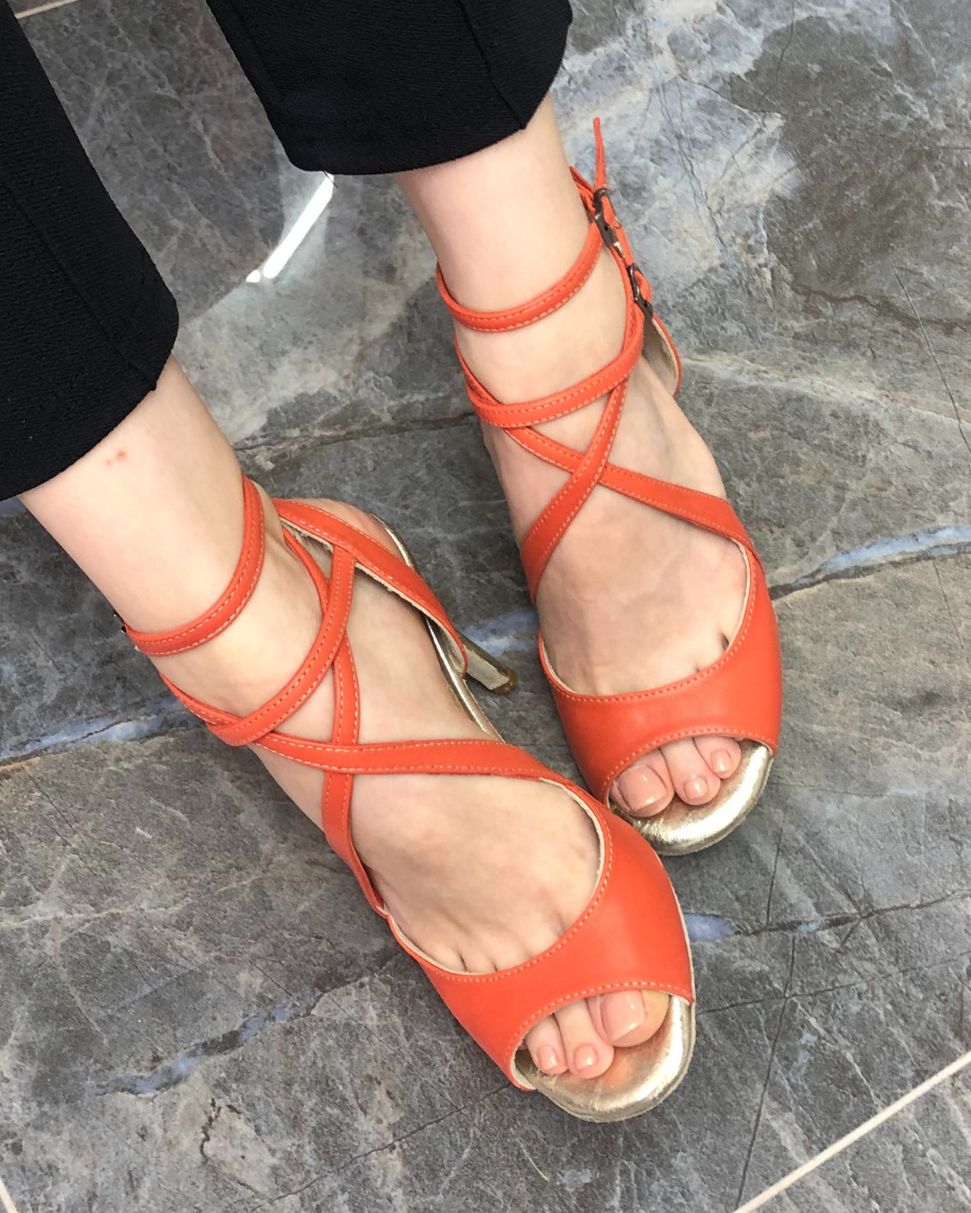 Sakura 100% Leather Handmade Tango Dance Shoes