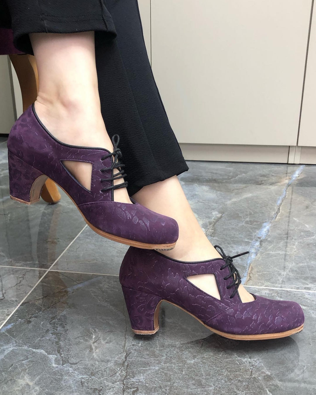 Emillia %100 Deri El Yapımı Flamenko Ayakkabı