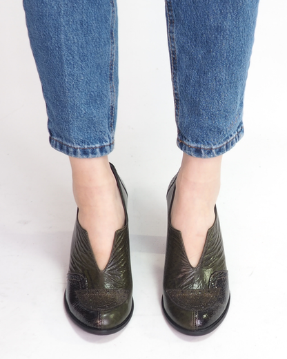 Momo 100% Leather Handmade Heeled Shoes