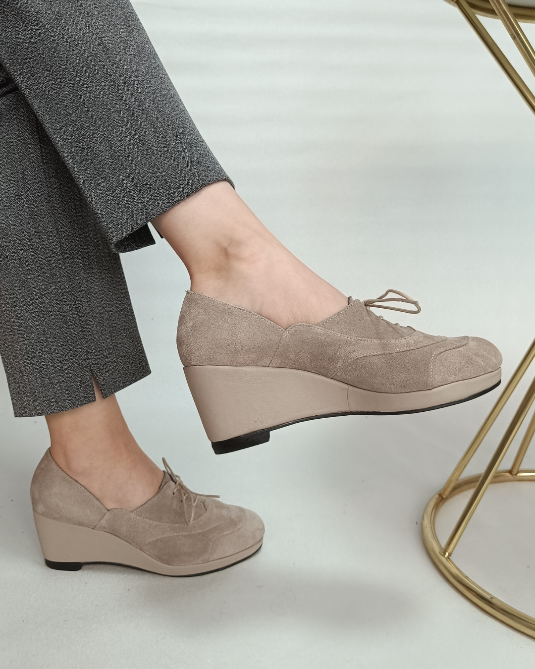 AVEN %100 Deri El Yapımı Kadın Platform Topuklu Ayakkabı