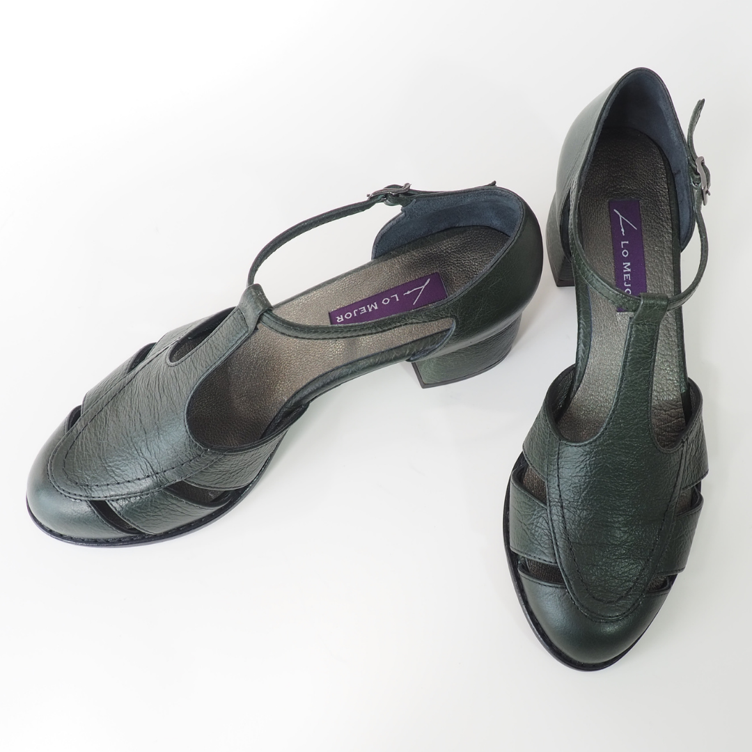 Gökçe 100% Leather Handmade Women's Heeled Sandals
